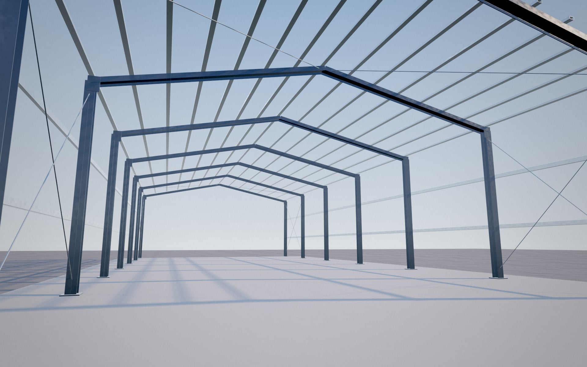 Charpente métallique — visualisation 3D